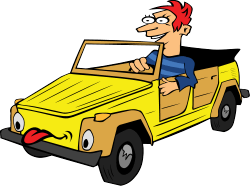 driving a car